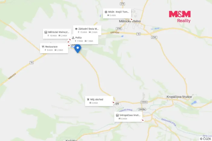 Prodej pozemku pro bydlení, Mělnické Vtelno - Vysoká Libeň, 1024 m2
