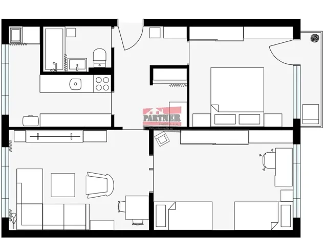 Prodej bytu 3+1, Tábor, Pražského povstání, 66 m2