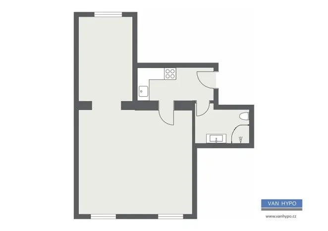 Prodej bytu 2+kk, Praha - Vokovice, Krátký lán, 53 m2