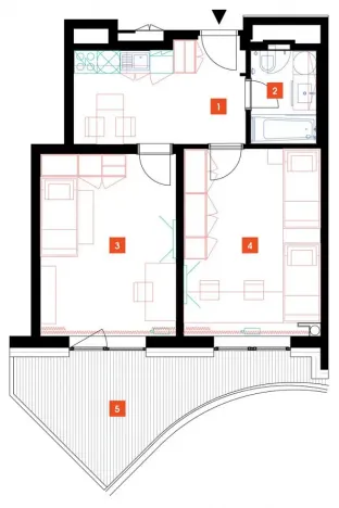 Pronájem bytu 2+1, Praha - Stodůlky, Mukařovského, 53 m2