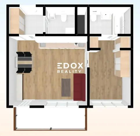 Pronájem bytu 2+kk, Praha - Stodůlky, Márova, 57 m2