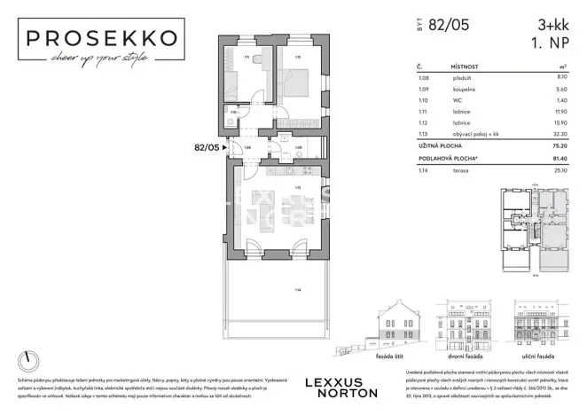 Prodej bytu 3+kk, Praha - Prosek, Na vyhlídce, 81 m2