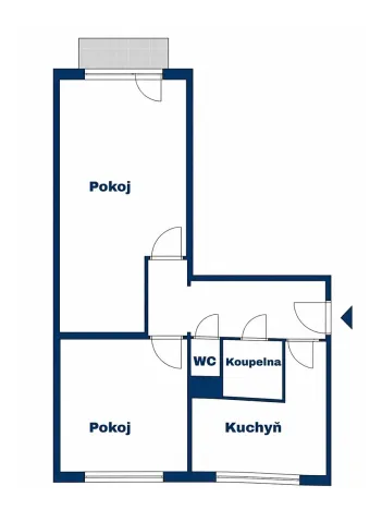 Pronájem bytu 2+1, Brno, Souběžná, 56 m2