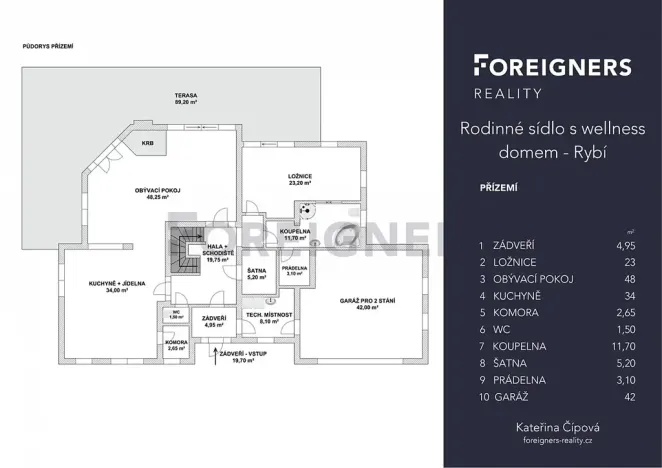 Prodej rodinného domu, Rybí, 340 m2