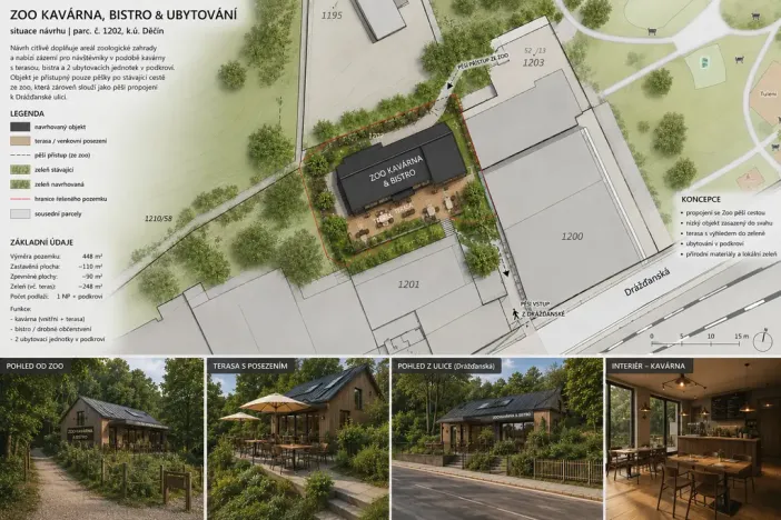 Prodej komerčního pozemku, Ústí nad Labem - Krásné Březno, Drážďanská, 448 m2