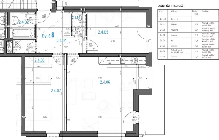 Pronájem bytu 3+kk, Lety, Pražská, 85 m2