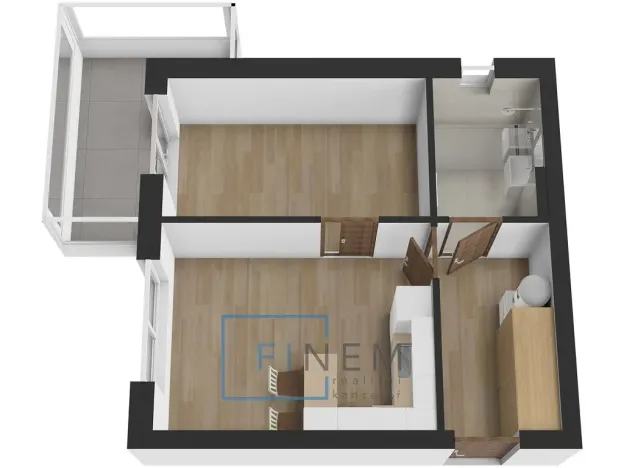 Pronájem bytu 2+kk, Kralupy nad Vltavou - Minice, Souběžná, 40 m2