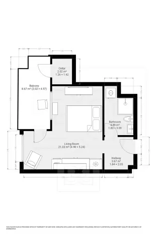 Pronájem bytu 1+kk, Praha - Strašnice, Na palouku, 32 m2