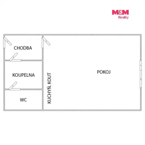 Pronájem bytu 1+kk, Milevsko, B. Němcové, 20 m2