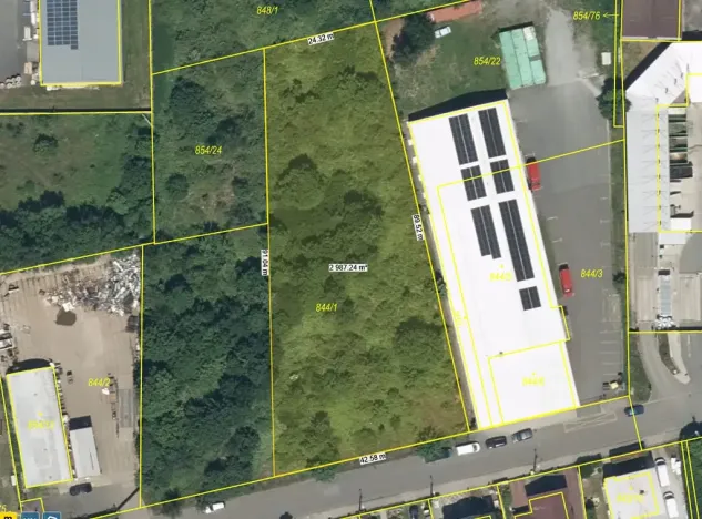 Prodej komerčního pozemku, Plzeň, Na Bořích, 4500 m2
