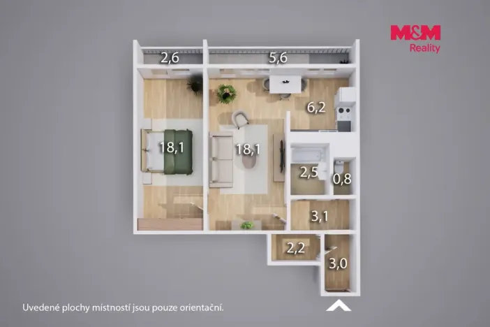 Prodej bytu 2+1, Osek, Hrdlovská, 61 m2