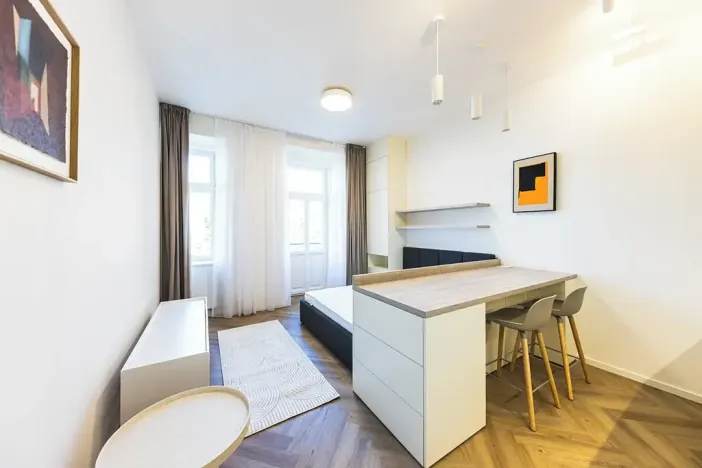 Pronájem bytu 1+kk, Praha - Vinohrady, Sázavská, 29 m2
