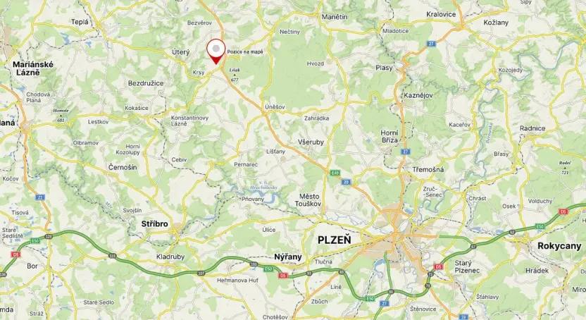 Prodej pozemku, Krsy - Polínka, 2400 m2