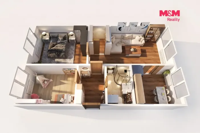 Prodej bytu 3+1, Kladno - Kročehlavy, Litevská, 56 m2