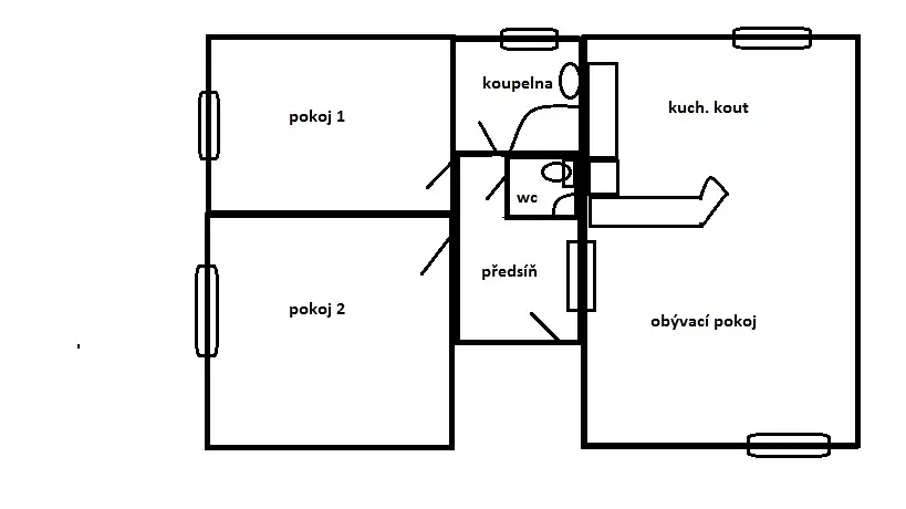 Pronájem bytu 3+kk, Novosedlice, Míru, 110 m2
