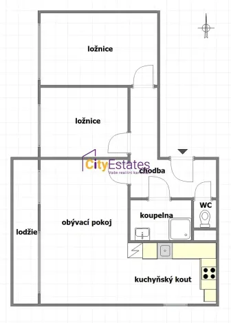 Pronájem bytu 3+kk, Praha - Záběhlice, Jesenická, 73 m2