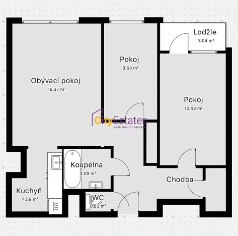 Pronájem bytu 3+kk, Praha - Braník, Nad lesním divadlem, 62 m2