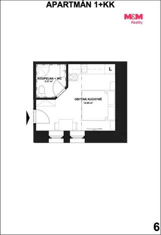Prodej bytu 1+kk, Horní Lhota, 18 m2