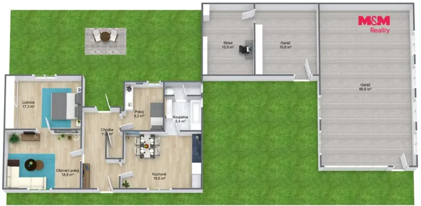 Prodej rodinného domu, Chotětov - Hřivno, 105 m2