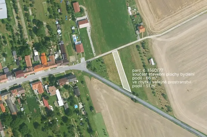 Prodej podílu pozemku pro bydlení, Kněžpole, 1916 m2