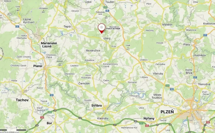 Prodej pozemku, Úterý - Vidžín, 1500 m2