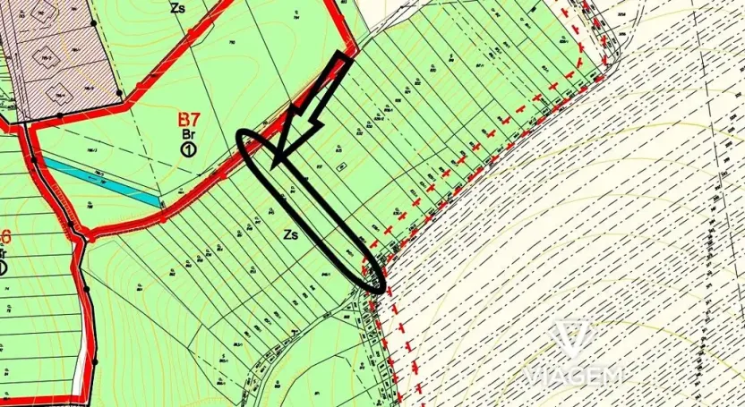 Prodej zahrady, Milešovice, 1065 m2