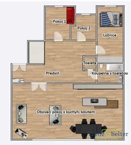 Pronájem bytu 3+kk, Praha - Nové Město, Lublaňská, 90 m2