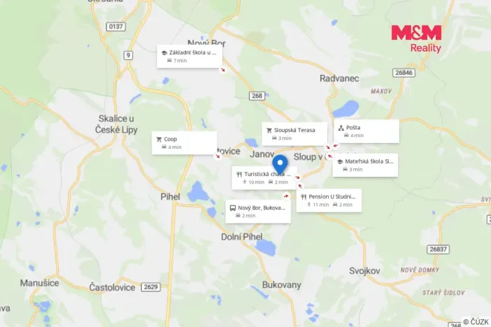 Prodej louky, Nový Bor - Janov, 5500 m2