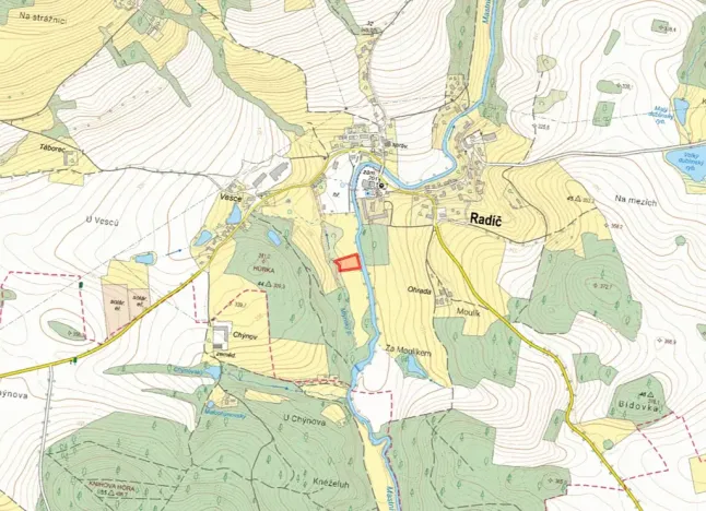 Prodej louky, Radíč, 3120 m2