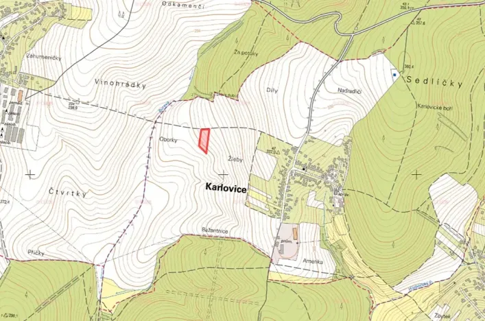 Prodej pole, Karlovice, 4520 m2