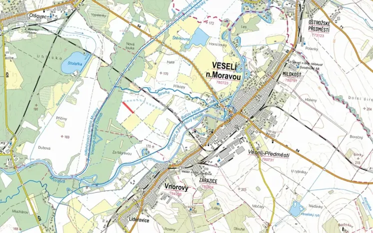 Prodej pole, Veselí nad Moravou, 5741 m2
