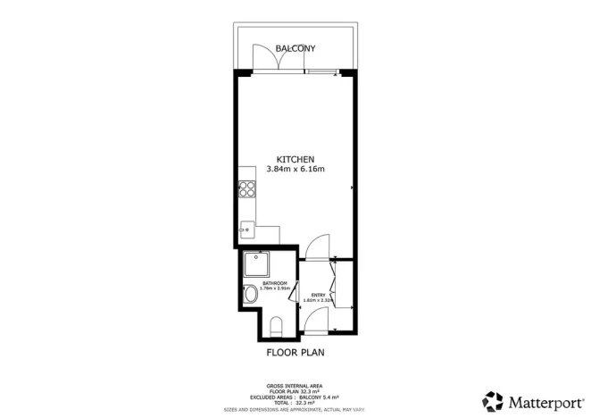 Pronájem bytu 1+kk, Praha - Hloubětín, Poděbradská, 33 m2