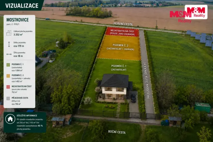 Prodej pozemku pro bydlení, Mostkovice, 1448 m2