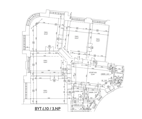 Pronájem bytu 4+1, Praha - Josefov, Bílkova, 142 m2