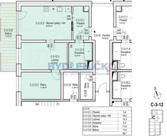Prodej bytu 3+kk, Hluboká nad Vltavou, 66 m2