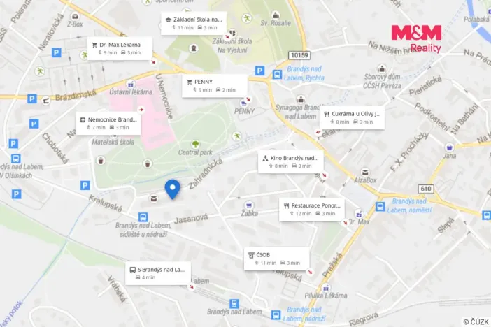 Pronájem bytu 1+kk, Brandýs nad Labem-Stará Boleslav - Brandýs nad Labem, Zahradnická, 39 m2