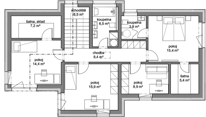 Prodej rodinného domu, Chýně, Bronzová, 183 m2