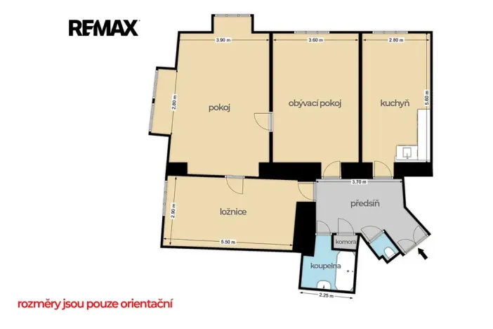 Prodej bytu 3+1, Praha - Smíchov, Svornosti, 99 m2