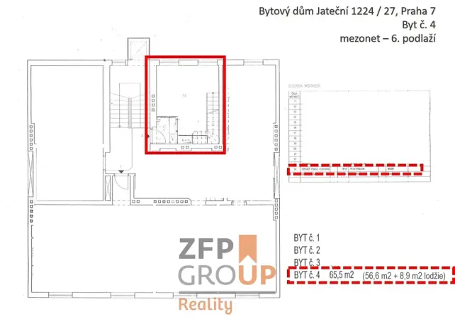 Prodej bytu 3+kk, Praha - Holešovice, Jateční, 61 m2