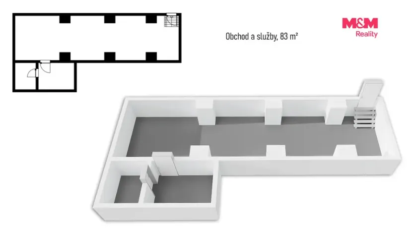 Prodej obchodního prostoru, Praha - Libeň, Pod Labuťkou, 83 m2