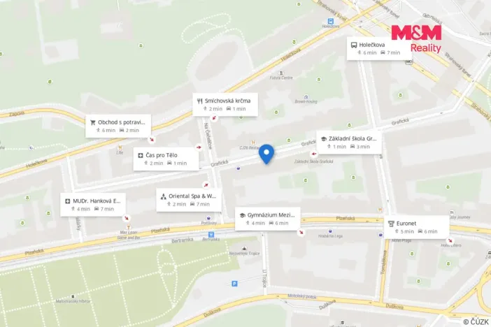 Prodej bytu 3+kk, Praha - Smíchov, Grafická, 36 m2