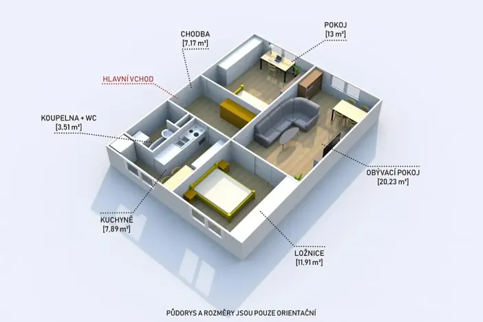 Prodej bytu 3+1, Tachov, Bělojarská, 63 m2