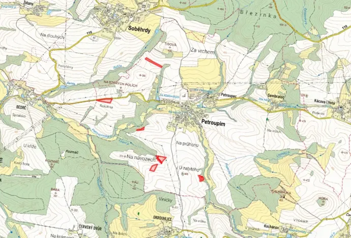 Prodej pole, Petroupim, 12733 m2