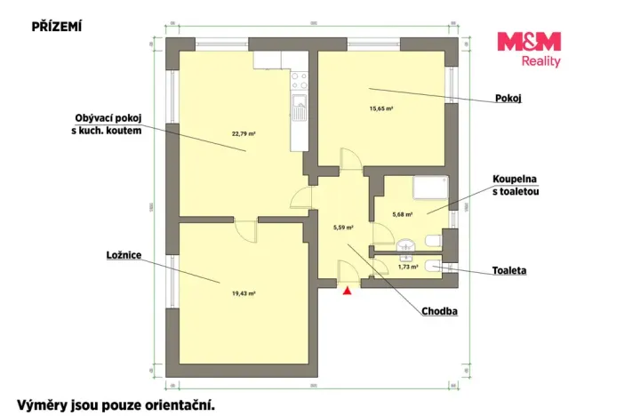 Pronájem bytu 3+kk, Luby, Revoluční, 71 m2