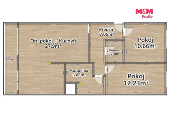 Pronájem bytu 3+kk, Praha - Prosek, Jablonecká, 66 m2