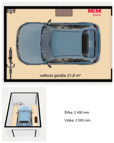Pronájem garáže, Česká Třebová, 22 m2