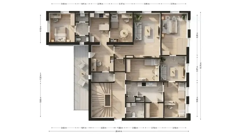 Prodej vícegeneračního domu, Veselí nad Lužnicí, náměstí T. G. Masaryka, 570 m2