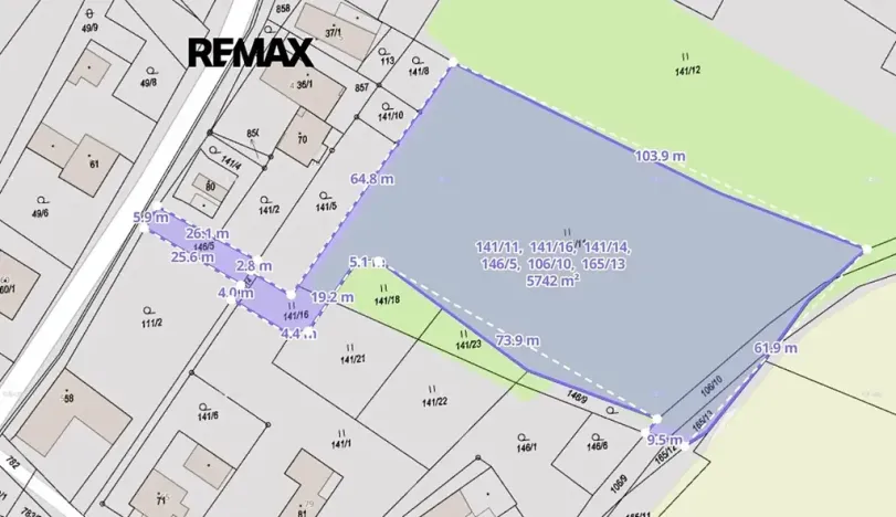 Prodej pozemku pro bydlení, Ostřetín, 5742 m2