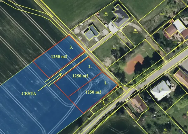 Prodej pozemku pro bydlení, Lány u Dašic, 1250 m2