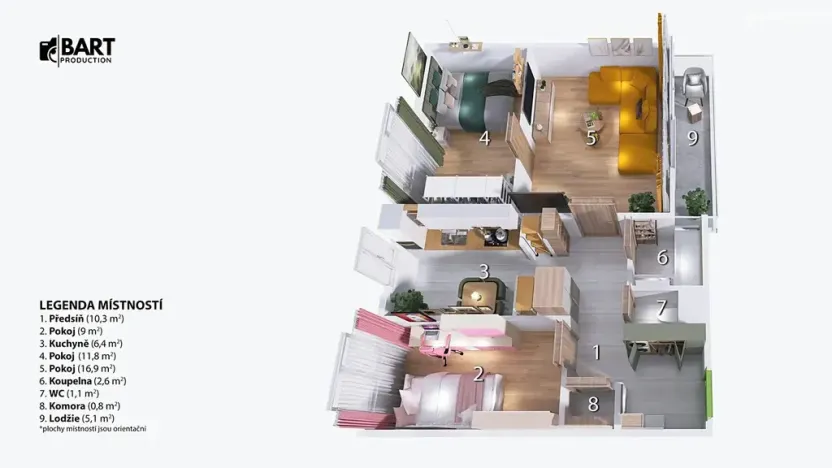 Prodej bytu 3+1, Brno, U pošty, 60 m2